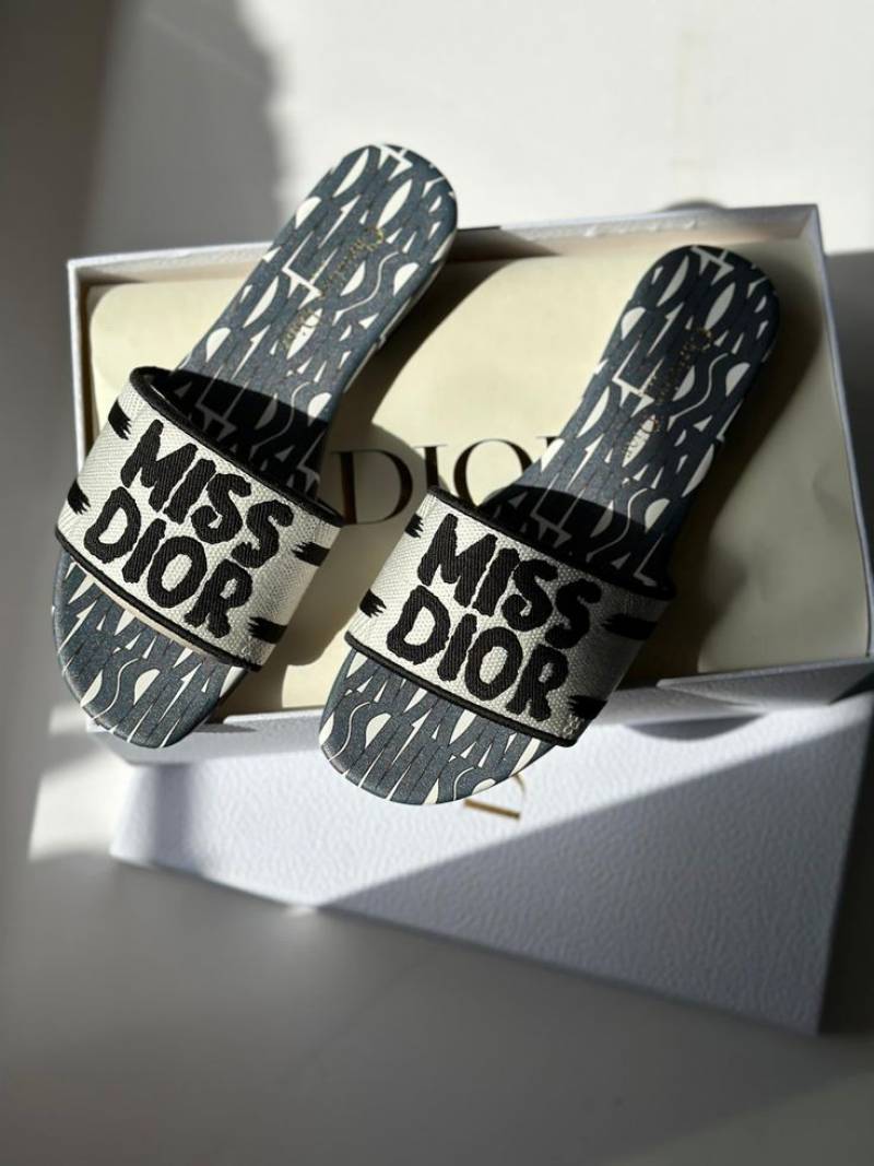 Dior_Miss_Diyor_Deep_Blue_Dway_Flats_For_Woman_With_Original_Box_Dustcover_CarryBag_And_Accessories