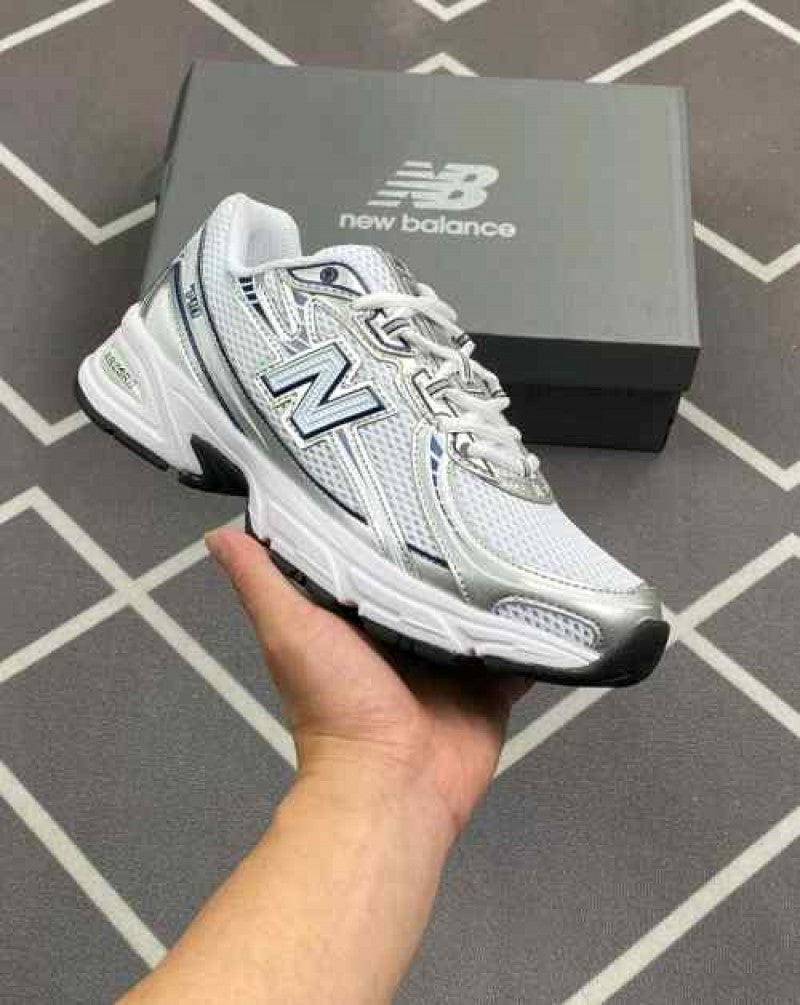 New Balencee Unisex 740 Navy with White and Shadow Grey