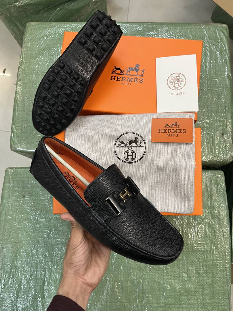 Hermes Small Buckle Premium Loafers Surplus Calf Leather Quality With All Accessories Hx006