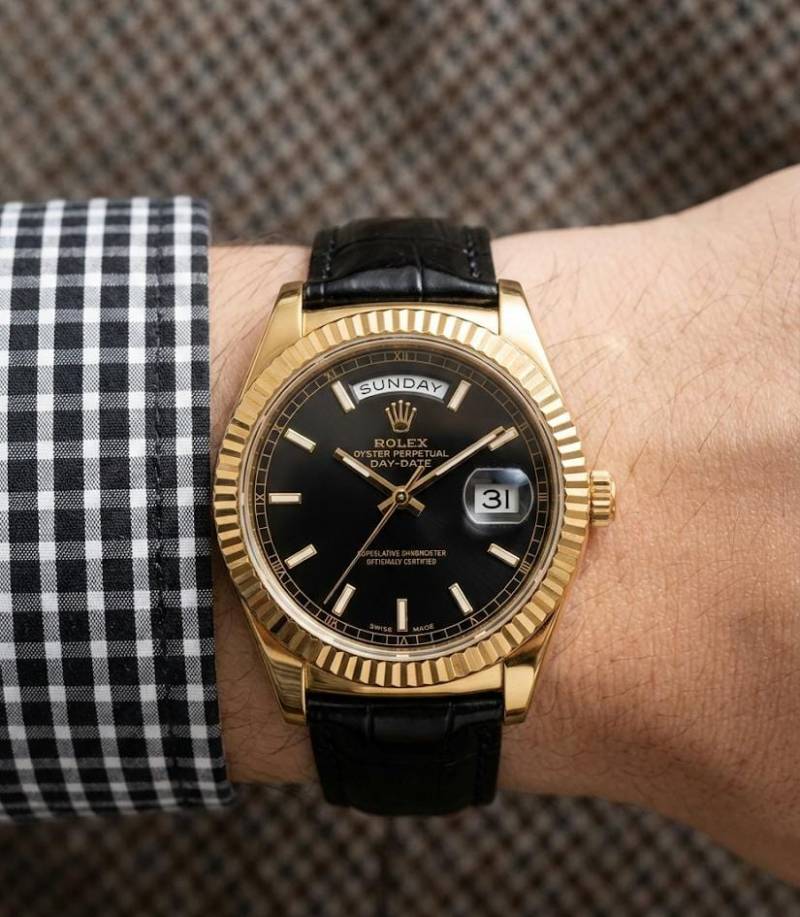Rolex Day Date kather Gold