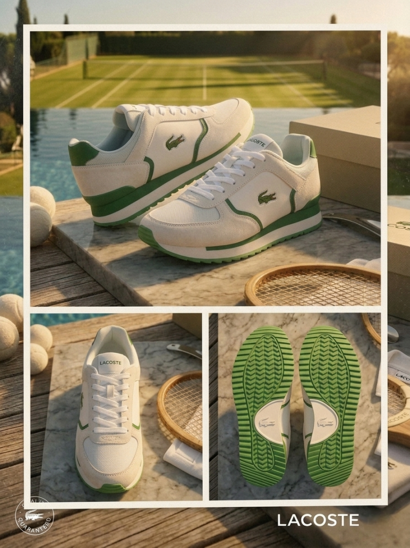 Lacoste BLANCO VERDE WHITE GREEN SNEAKER