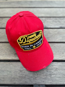 Dsquared 2 Family Born In Canada 1964-1995 Red Premium Unisex Cap (With Box) 565