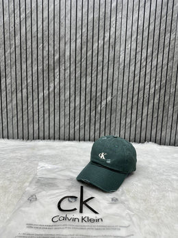Calvin Kline_Green_Forest_Small_Highend_Quality_Front_Logo_Premium_Unisex_Cap_With_Original_Polly_Bag