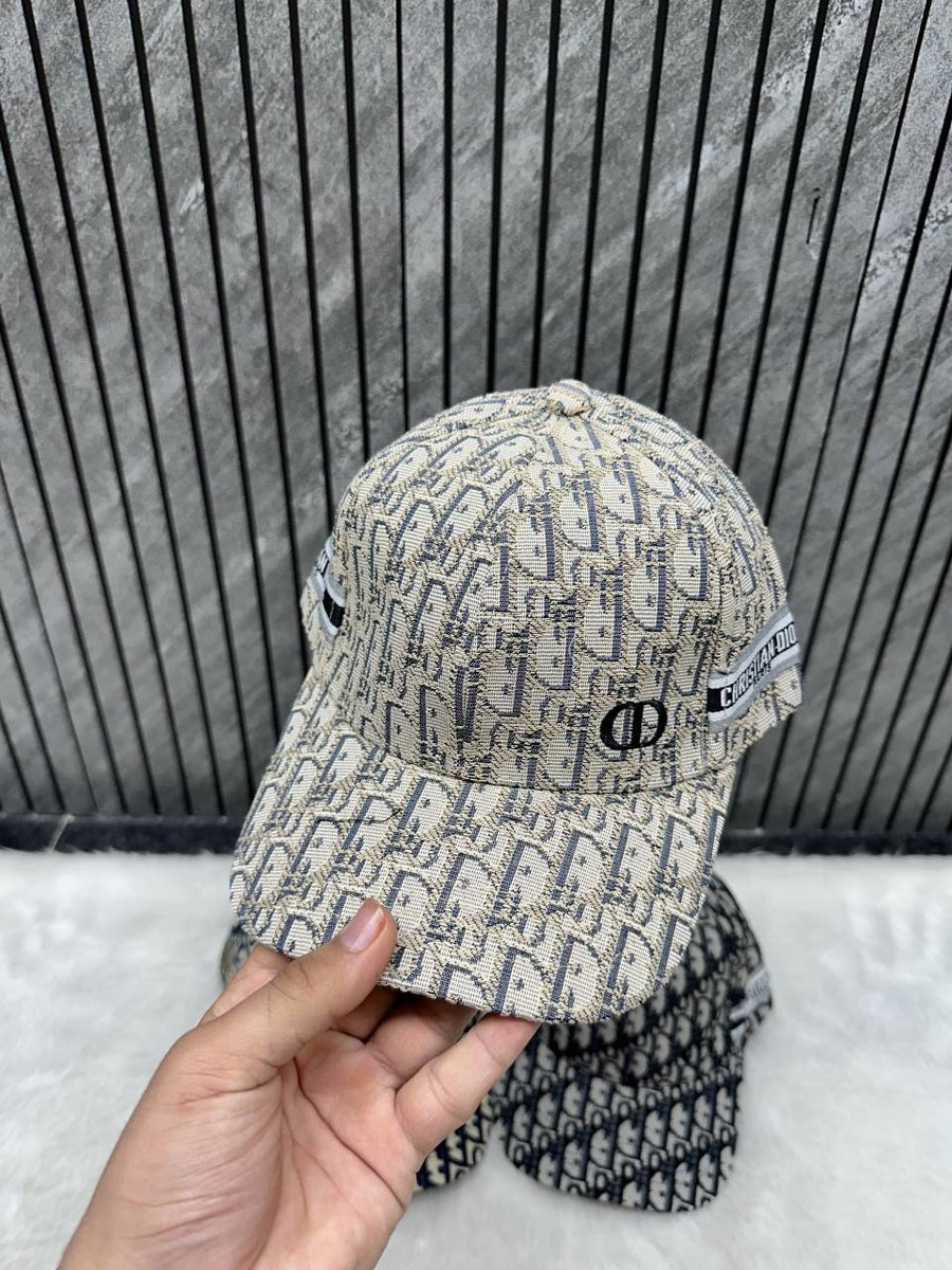 Dior_CD_Oblique_Grey_Monogram_Premium_Unisex_Cap