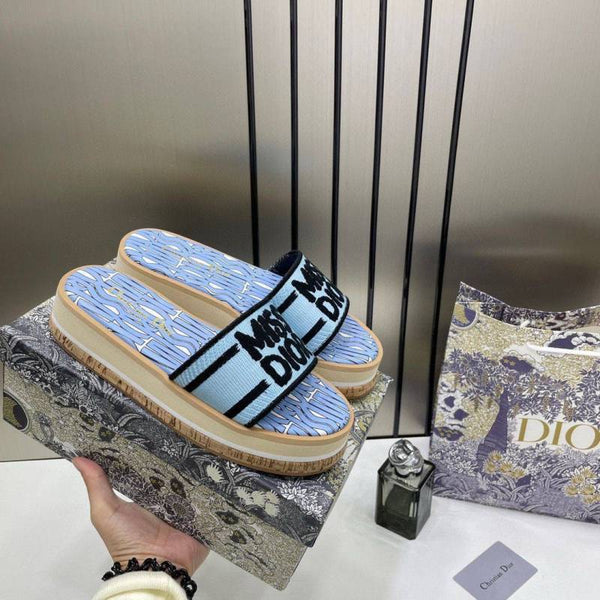 Dior on Sale Riverara Miss Diyorr Pump Sky Blue With Original Box & CarryBag