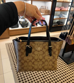 Coach_Mollie_25_SuperPremium_Apricot-Black_Small_Tote_With_OriginalBox_DustCover