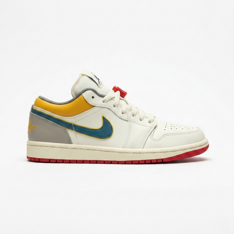 Nike AIR JORDAN 1 LOW PRM SAIL YELLOW ORCHE