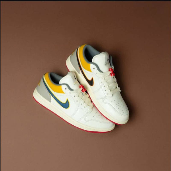Nike AIR JORDAN 1 LOW PRM SAIL YELLOW ORCHE