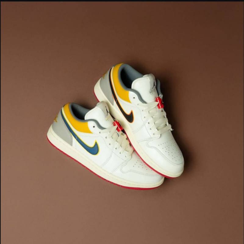 Nike AIR JORDAN 1 LOW PRM SAIL YELLOW ORCHE