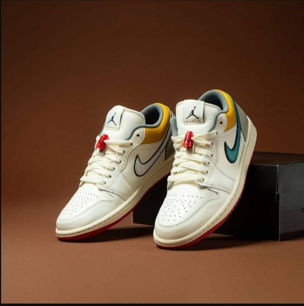 Nike AIR JORDAN 1 LOW PRM SAIL YELLOW ORCHE