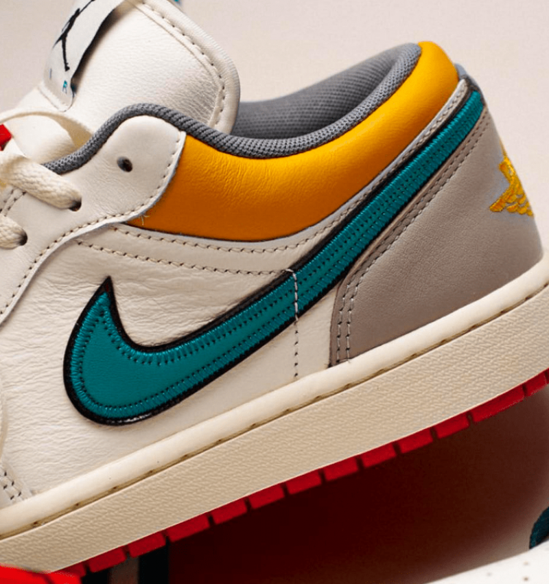 Nike AIR JORDAN 1 LOW PRM SAIL YELLOW ORCHE