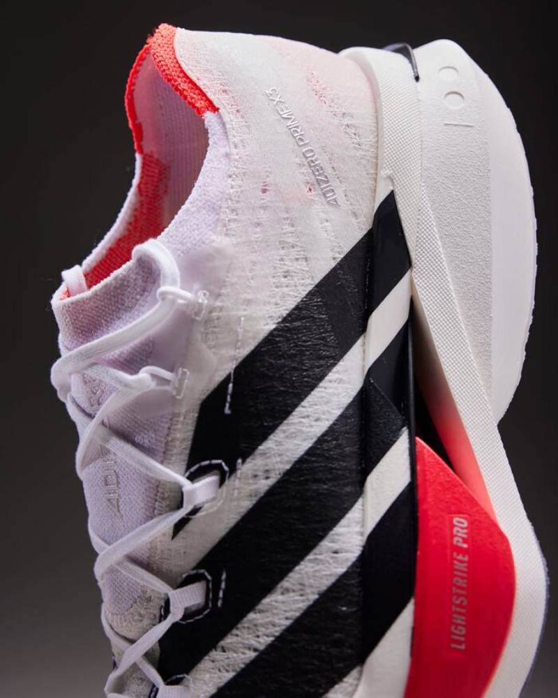 Adizero Prime X3 Strung White Red running shoe