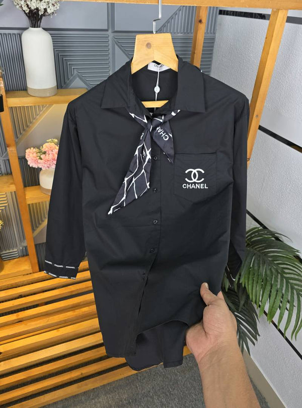 CHEN LOGO SHIRT BLACK S137-BK