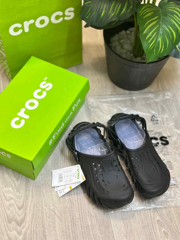 Crocs Echo Super Soft Premium Black Ash Clogs