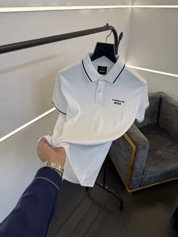 Hugo bos imported polo tshirt white