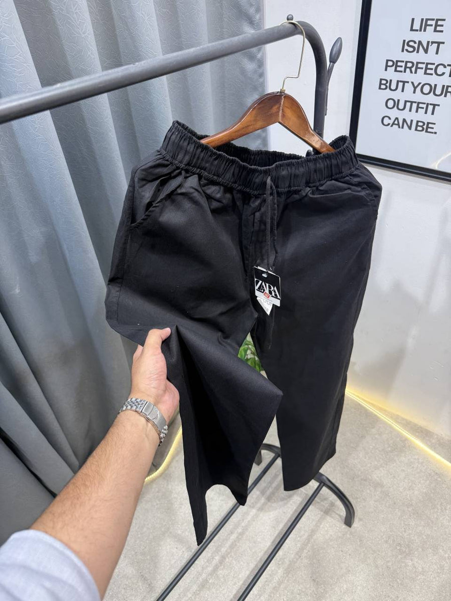 Zarra Summer imported linen trouser black