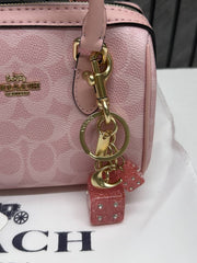 Coach Rowan mini Pink Edition With Dice Charm Original Box DustCover Highend