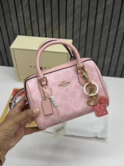 Coach Rowan mini Pink Edition With Dice Charm Original Box DustCover Highend
