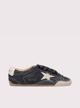 Golden Goose True-Star trainers dark blue suede with white nappa leather star heels tab 203
