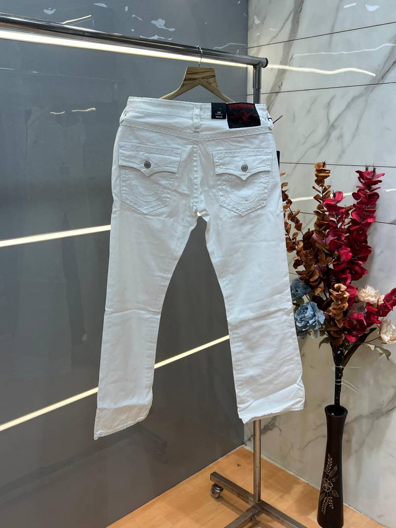True Religio n Boot cut Premium Imported Stretchable lycra fabric Denim with back flap pocket Design Denim 3895
