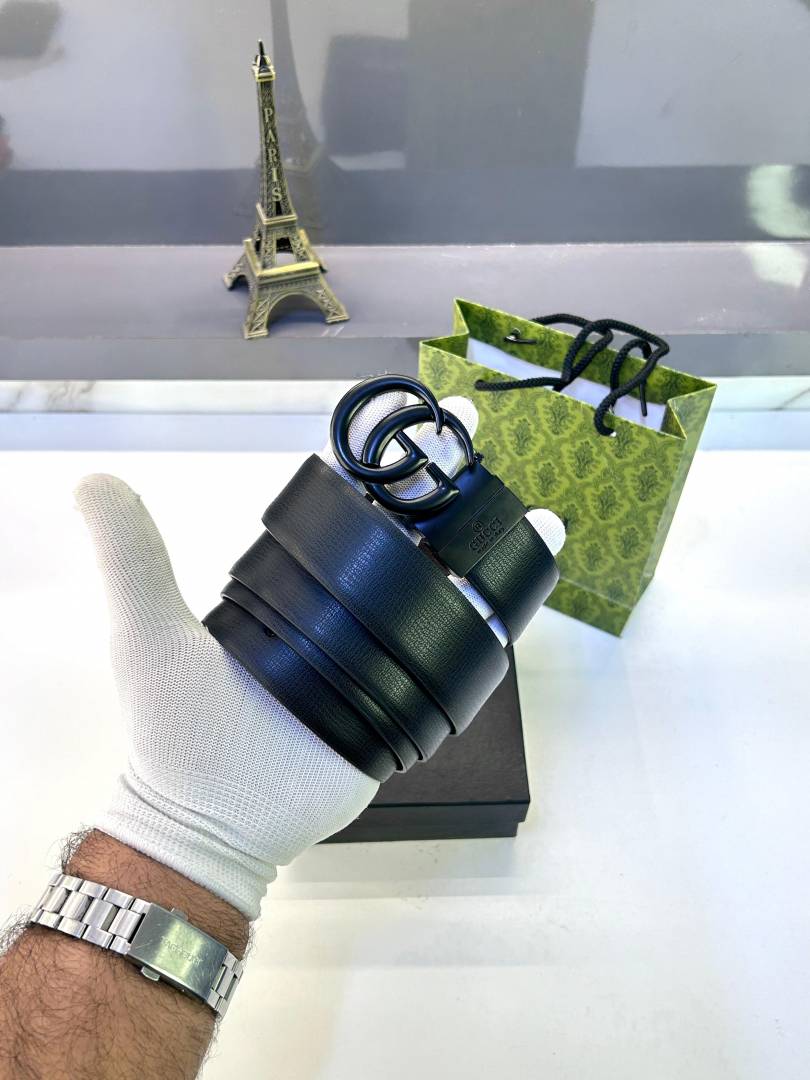 Gucci_Black Reversible Belt Fa 163
