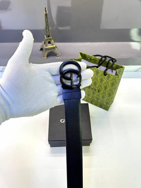 Gucci_Black Reversible Belt Fa 163