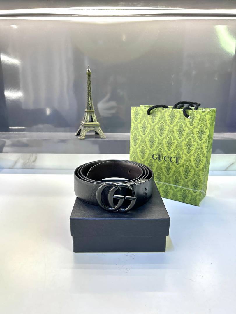 Gucci_Black Reversible Belt Fa 163