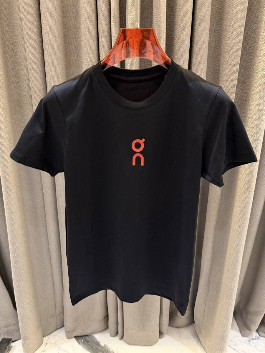 On Cloud Black Premium Round Neck Tshirt