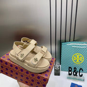 Tori Burch_Kira_leather_Platform_Sandals_For_Her_With_OG_Box_&_Carry_Bag_2020-TS_Beige