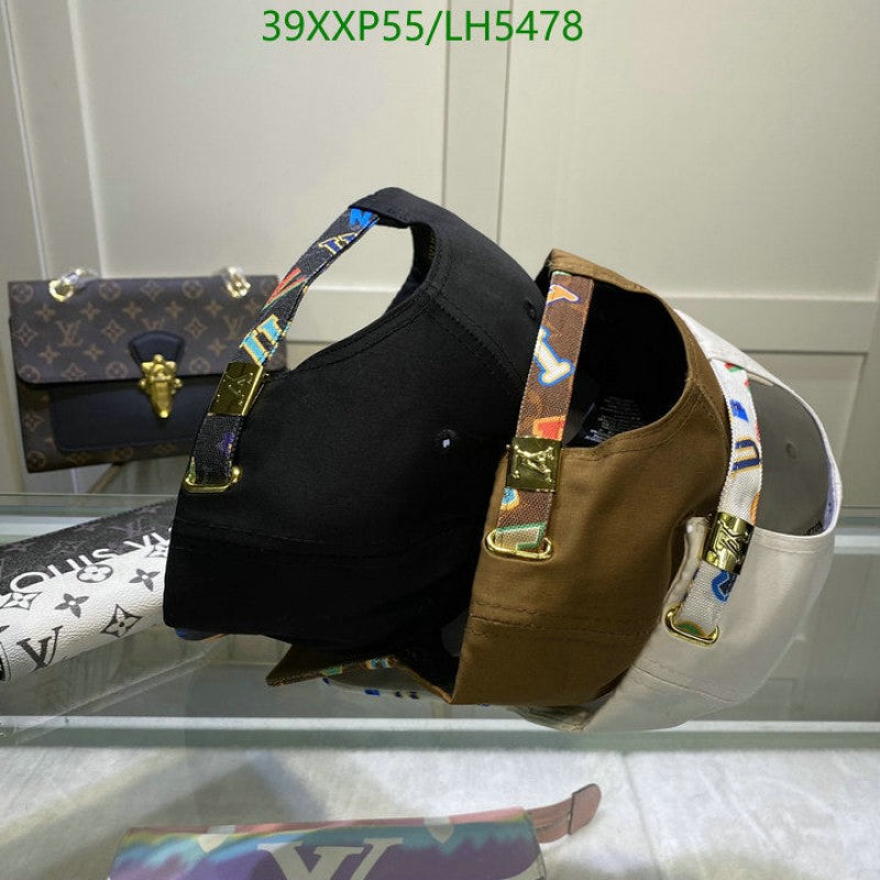 Louis Vuitton_Embroidered_Front_Logo_Alphabetic_Black_Premium_Unisex_Cap_With_Safety_Box