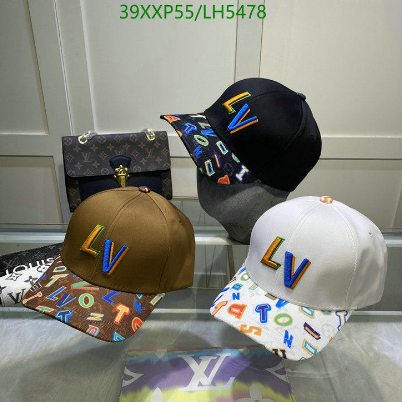 Louis Vuitton_Embroidered_Front_Logo_Alphabetic_Black_Premium_Unisex_Cap_With_Safety_Box