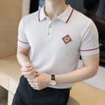 Casablanca_imported polo Tshirt White