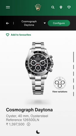 Rolex oyster perpetual Daytona chronograph Back Open
