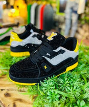 Louis Vuitton Crystal Covered LV Trainer Black fix