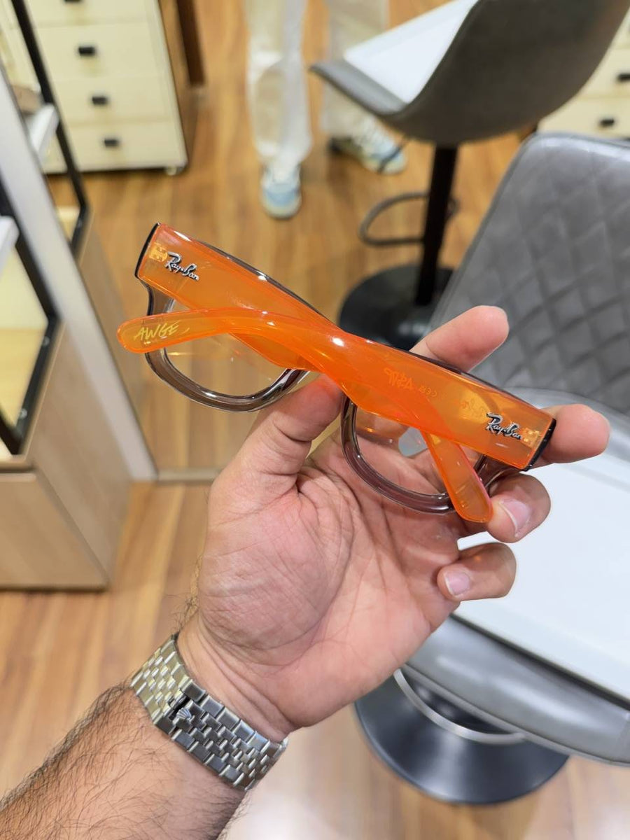 Ray-Ban 4940 puffer grey orange plano