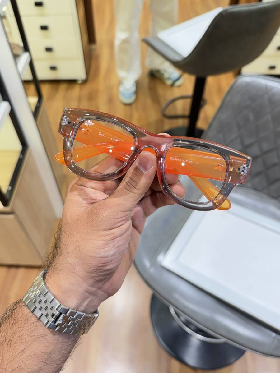 Ray-Ban 4940 puffer grey orange plano