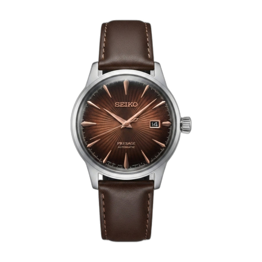 Seiko Presage Automatic Leather Silver copper Dial