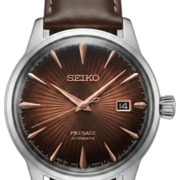 Seiko Presage Automatic Leather Silver copper Dial