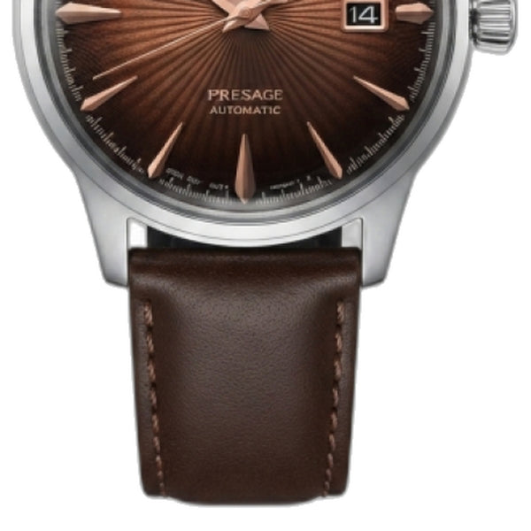 Seiko Presage Automatic Leather Silver copper Dial