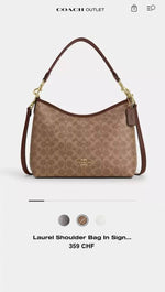 Coach Laurel Medium Tote With Original Box DustCover & Long Belt