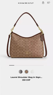 Coach Laurel Medium Tote With Original Box DustCover & Long Belt