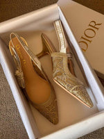 Dior_Jadiyor_Slingback_Heels_Pumps_Gold_For_Her_With_Original_Box_And_Carry_Bag