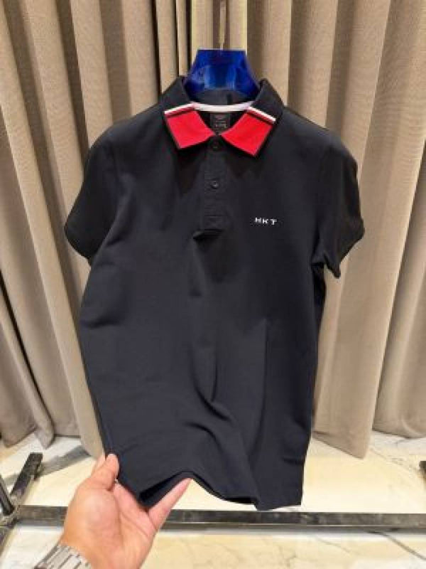 Hackett Chest Logo Polo T-shirt Black
