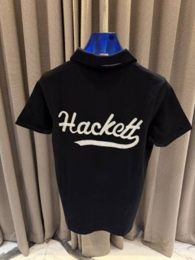 Hackett Chest Logo Polo T-shirt Black