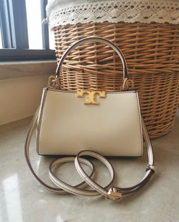Tori Burch_White_Mini_Eleanor_Satchel_Bag_With_Box