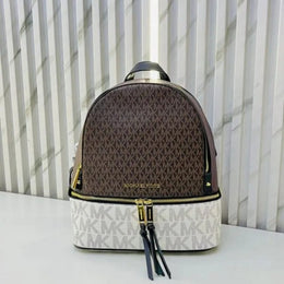 Michael Kors_MK Rhea Backpack With Dust Bag (Coffee White - 758)
