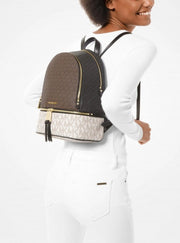 Michael Kors_MK Rhea Backpack With Dust Bag (Coffee White - 758)