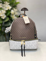 Michael Kors_MK Rhea Backpack With Dust Bag (Coffee White - 758)