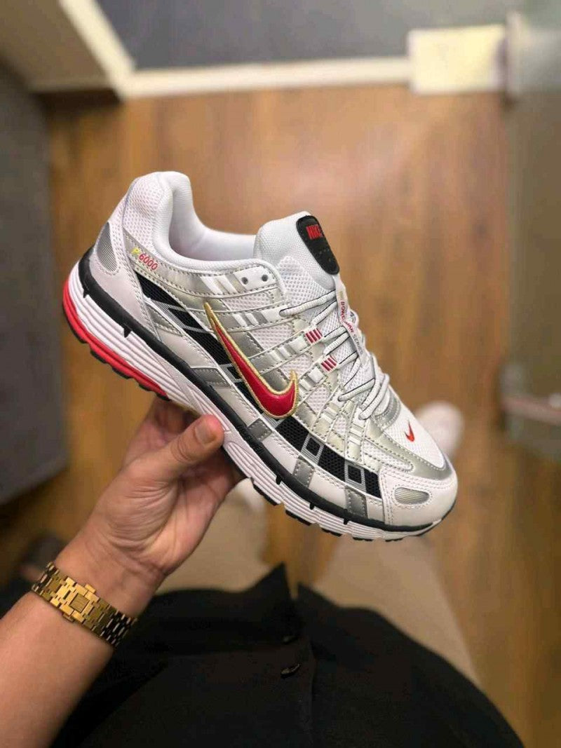Nike P-6000 PlatinumVarsity Red 5056