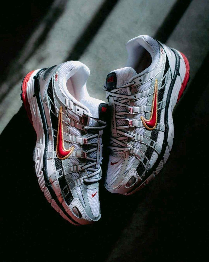Nike P-6000 PlatinumVarsity Red 5056